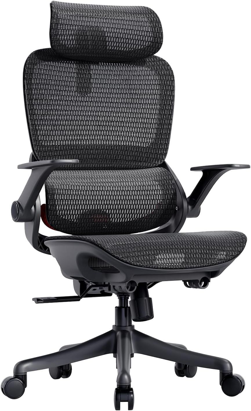 SIHOO B100 オフィスチェア デスクチェア メッシュチェア 人間工学 疲れない 独立式ランバーサポート 2Dアームレスト 2Dヘッドレスト 133°リクライニング pcチェア パソコン 25,404円