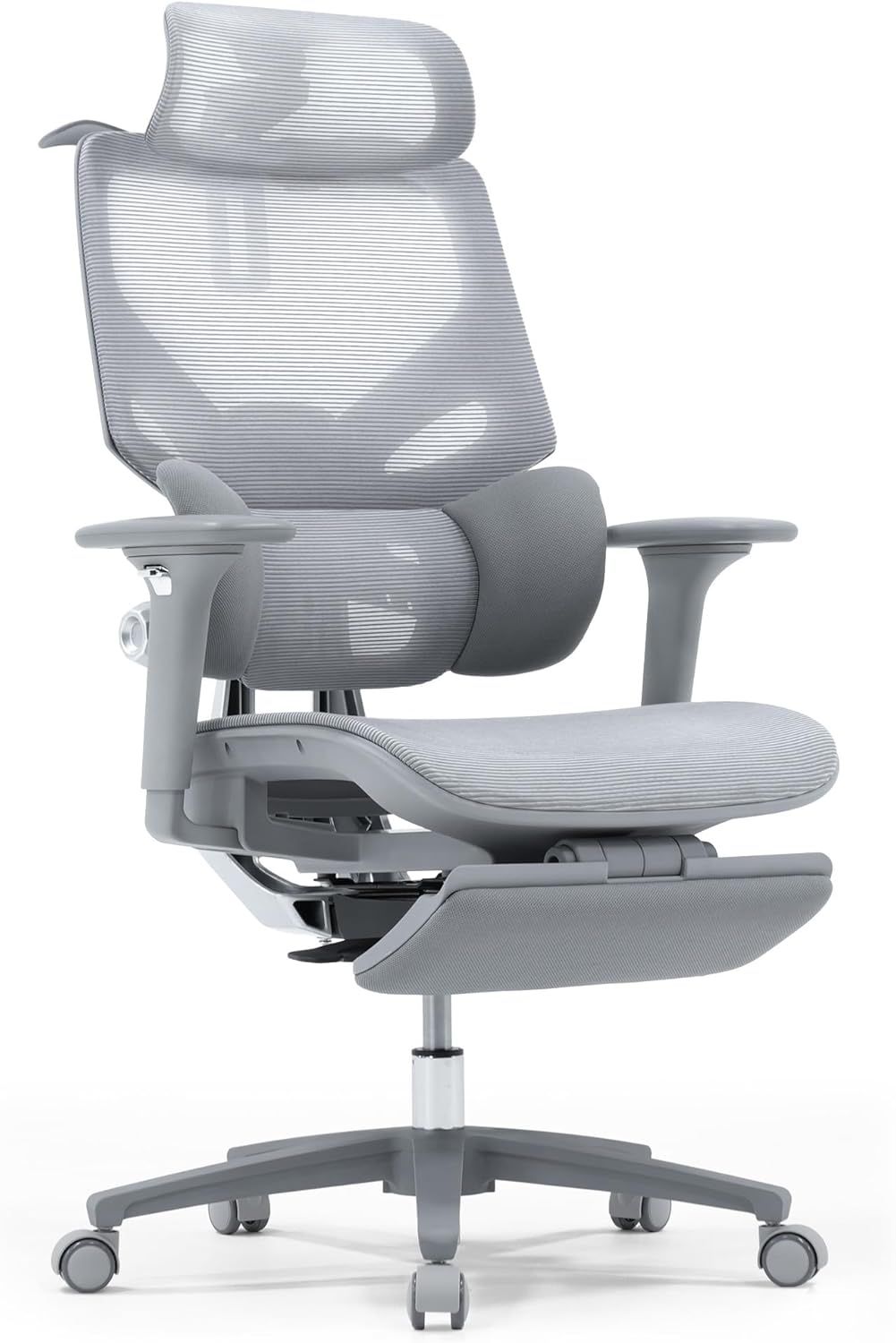 EastForce LUMBIRT4.0 オフィスチェア メッシュ座面 3ゾーンランバーサポート 4Dヘッドレスト 4Dアームレスト 背面5段階調節 リクライニング フットレスト搭載 日本ブランド