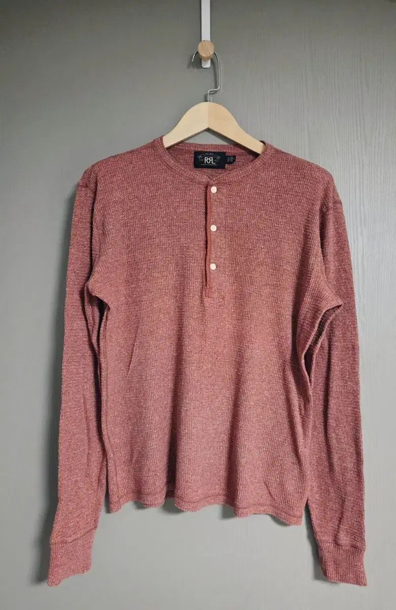 RRL(ダブルアールエル) ワッフル ヘンリーネック 長袖 Tシャツ 105