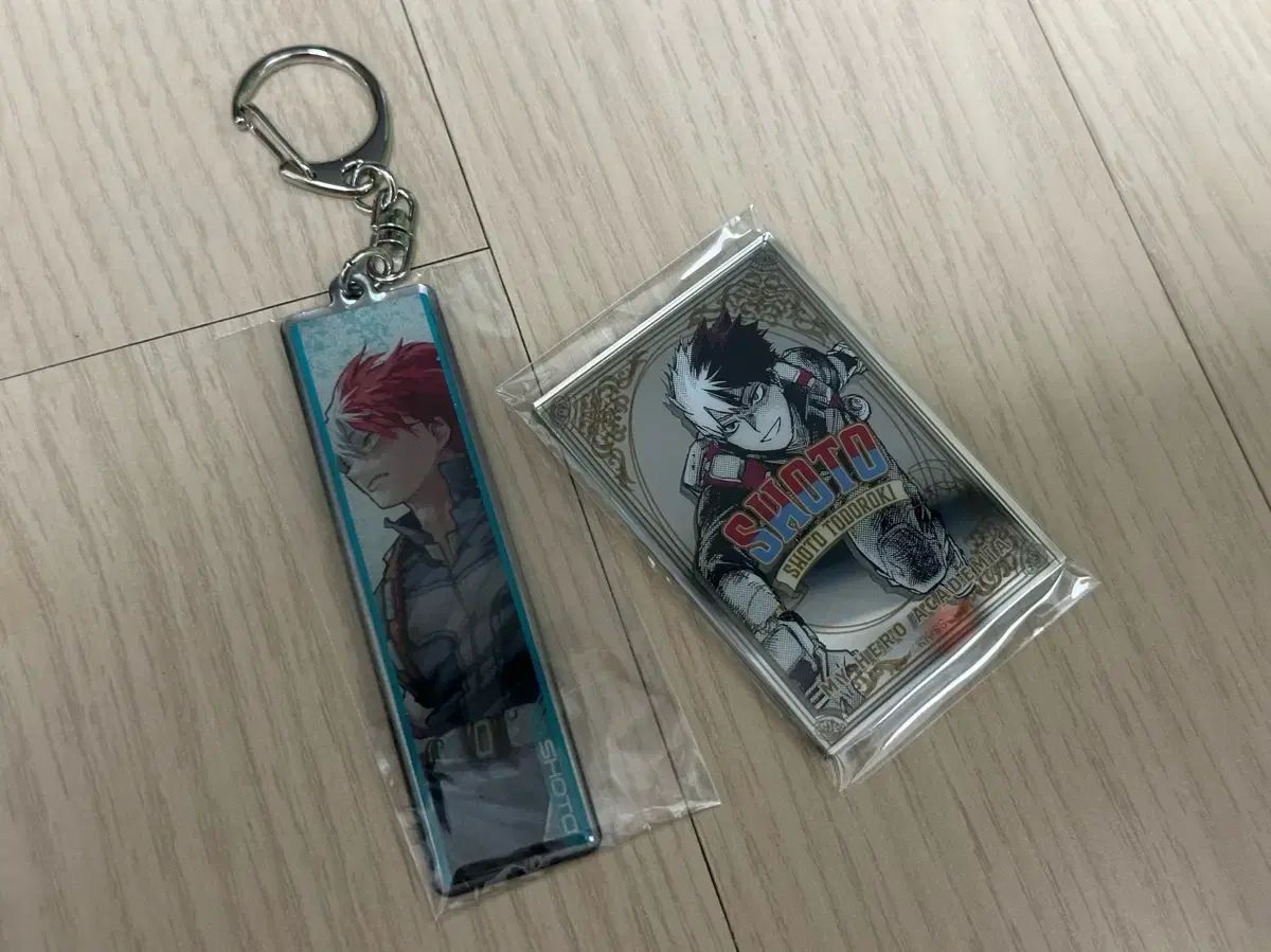 (未開封)ヒロアカ原画展 轟 焦凍 メタルキーホルダー ミラー風カード まとめ