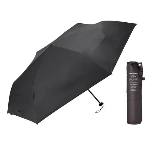 Waterfront 折りたたみ傘 日傘 兼用 雨傘 LESS IS MORE シリーズ 『 クイックシャット ライト UV ブロック 折 』 シャドウ グレー 55cm 誰でもすぐにキレイにたためる シェイプメモリー機能 + 軽量 約210 7dbe1e1c