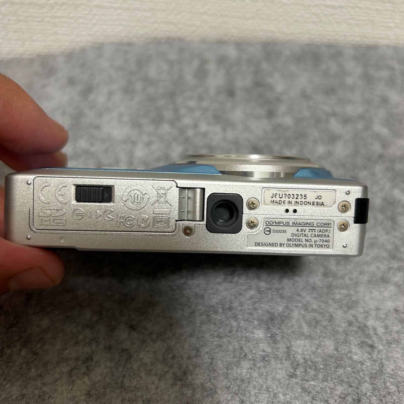 予備バッテリー付き】OLYMPUS μ-7040 ライトブルー コンパクトデジタル