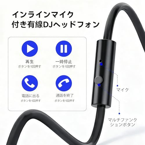 OneOdio Pro50 ハイレゾ ヘッドホン 有線 50mmドライバー プロフェッショナル モニターヘッドホン DJ用 密閉型 スタジオ用/楽器練習/ミキシング/TV視聴/映画鑑賞 (黒)ma 00327b93 OneOdio Pro50 ハイレゾ ヘッドホン 有線 50mmドライバー プロフェッショナル モニターヘッドホン DJ用 密閉型 スタジオ用/楽器練習/ミキシング/TV視聴/映画鑑賞 (黒)ma 00327b93