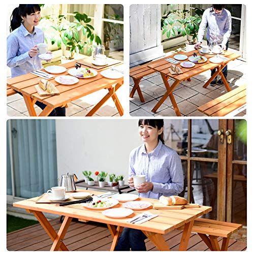 ガーデンマスター(Gardenmaster) ピクニックガーデンテーブル&ベンチ 3点セット 木製 テラス 庭 ダイニングテーブル パラソルホール付き ガーデンテーブルセット ベンチ PTS-1205Sma 0aadea51 ガーデンマスター(Gardenmaster) ピクニックガーデンテーブル&ベンチ 3点セット 木製 テラス 庭 ダイニングテーブル パラソルホール付き ガーデンテーブルセット ベンチ PTS-1205Sma 0aadea51