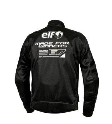 新品 elf(エルフ) EJ-S121 バイク用 ジャケット 春夏モデル エオリアメッシュジャケット Sサイズ ブラック&ホワイト