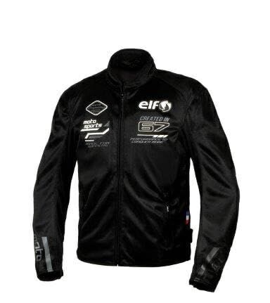 新品 elf(エルフ) EJ-S121 バイク用 ジャケット 春夏モデル エオリアメッシュジャケット Sサイズ ブラック&ホワイト