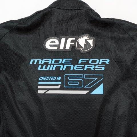 新品 elf(エルフ) EJ-S121 バイク用 ジャケット 春夏モデル エオリアメッシュジャケット Sサイズ ブラック&ホワイト