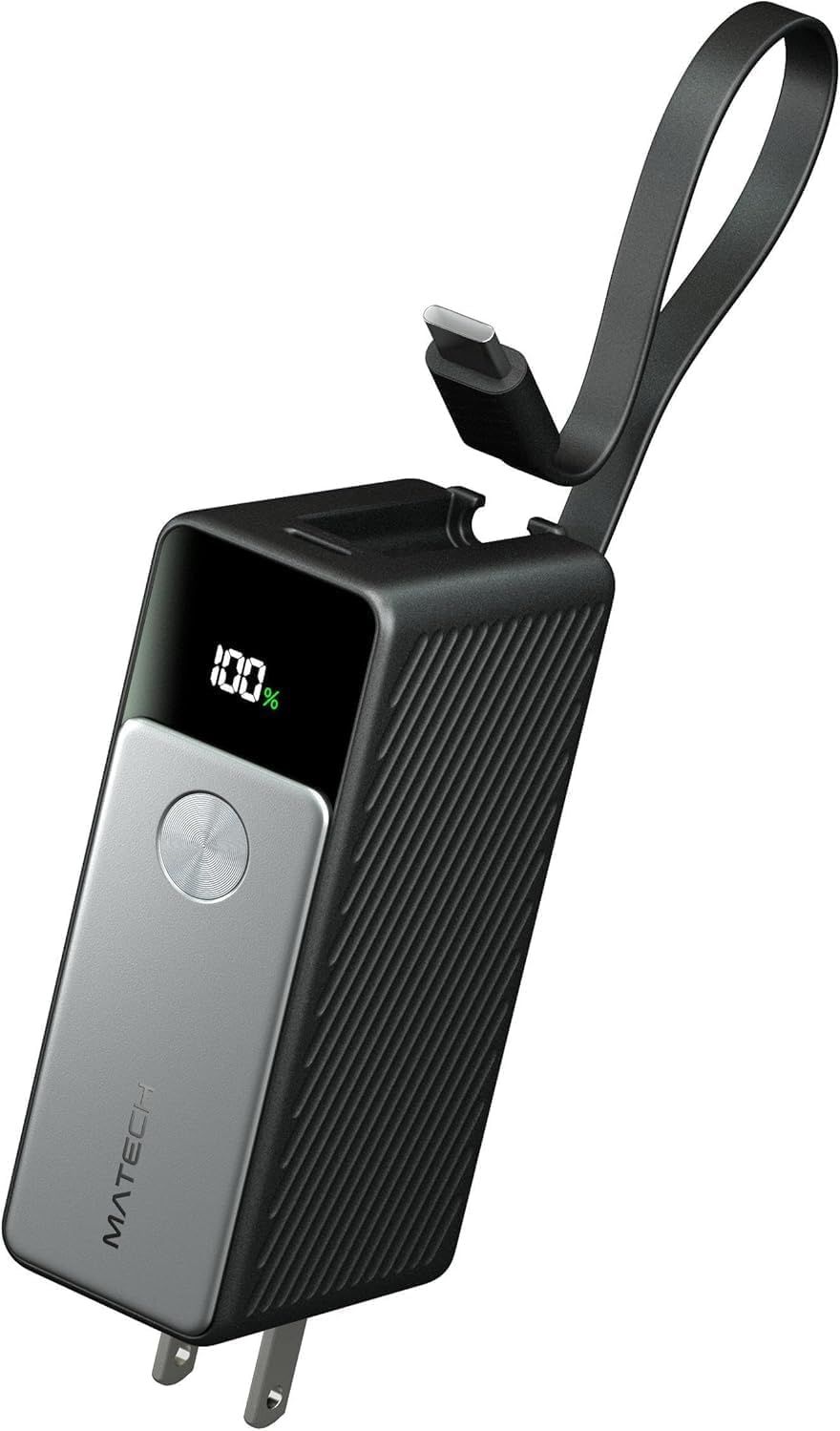 MATECH コンセント一体型(45W出力, 5000mAh)【GaNUltra採用/LEDディスプレイ搭載/USB-Cケーブル一体型/コンセント一体型/折りたたみ式プラグ】iPhone MacBook Android その他機器対応 Pow 5955ca5e MATECH コンセント一体型(45W出力, 5000mAh)【GaNUltra採用/LEDディスプレイ搭載/USB-Cケーブル一体型/コンセント一体型/折りたたみ式プラグ】iPhone MacBook Android その他機器対応 Pow 5955ca5e