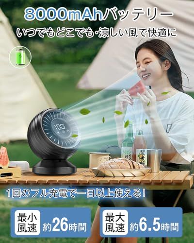 サーキュレーター コードレス扇風機 8000mAhバッテリー【2026年モデル&最大26H連続使用】卓上扇風機 dcモーター 熱中症対策 風量8段階 USB充電式せんぷうき リビング 静音 小型 自動首振り 節電対策 タイマー付き パワフル送 7a2985d0 サーキュレーター コードレス扇風機 8000mAhバッテリー【2026年モデル&最大26H連続使用】卓上扇風機 dcモーター 熱中症対策 風量8段階 USB充電式せんぷうき リビング 静音 小型 自動首振り 節電対策 タイマー付き パワフル送 7a2985d0
