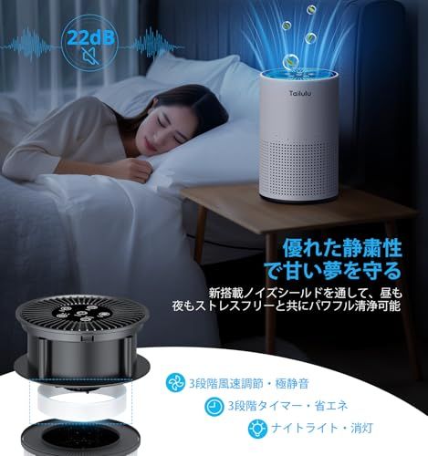 空気清浄機 小型 「革新版フィルター・12畳?20畳・360°強力浄化」4重ろ過 極静音 空気清浄機 ペット 卓上 軽量 省エネ 花粉/ハウスダスト/カビ/猫の毛/ほこり/PM2.5/除菌/ウイルス/アレルギー対策 脱臭機 ペット 強力消臭 d9684e89