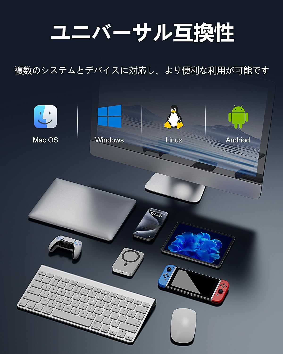 MiliPow マグネット式 7 in 1 USB-Cハブ NVMe ケース(冷却ファン付き)、10Gbpsデータ転送、4K@60Hz HDMI、100W電源供給、SD/TFカードリーダー、ドッキングステーション(Type-Cデバイス用) MiliPow マグネット式 7 in 1 USB-Cハブ NVMe ケース(冷却ファン付き)、10Gbpsデータ転送、4K@60Hz HDMI、100W電源供給、SD/TFカードリーダー、ドッキングステーション(Type-Cデバイス用)