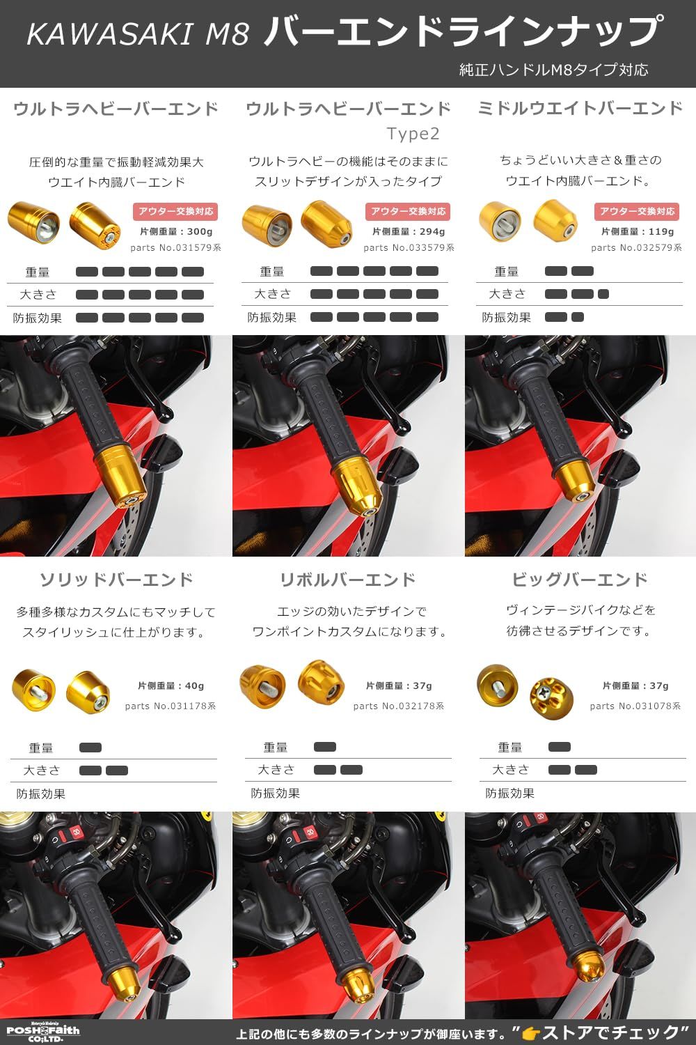 新品 ポッシュフェイス(POSH FAITH) バイク用品 ハンドルバーエンド 【日本製】 ウルトラヘビーバーエンドタイプ2 カワサキ純正ハンドル用 M8タイプ NINJA250 | Z900RS | ZRX1200DAEG 等 マットチタン 033579-2 新品 ポッシュフェイス(POSH FAITH) バイク用品 ハンドルバーエンド 【日本製】 ウルトラヘビーバーエンドタイプ2 カワサキ純正ハンドル用 M8タイプ NINJA250 | Z900RS | ZRX1200DAEG 等 マットチタン 033579-2