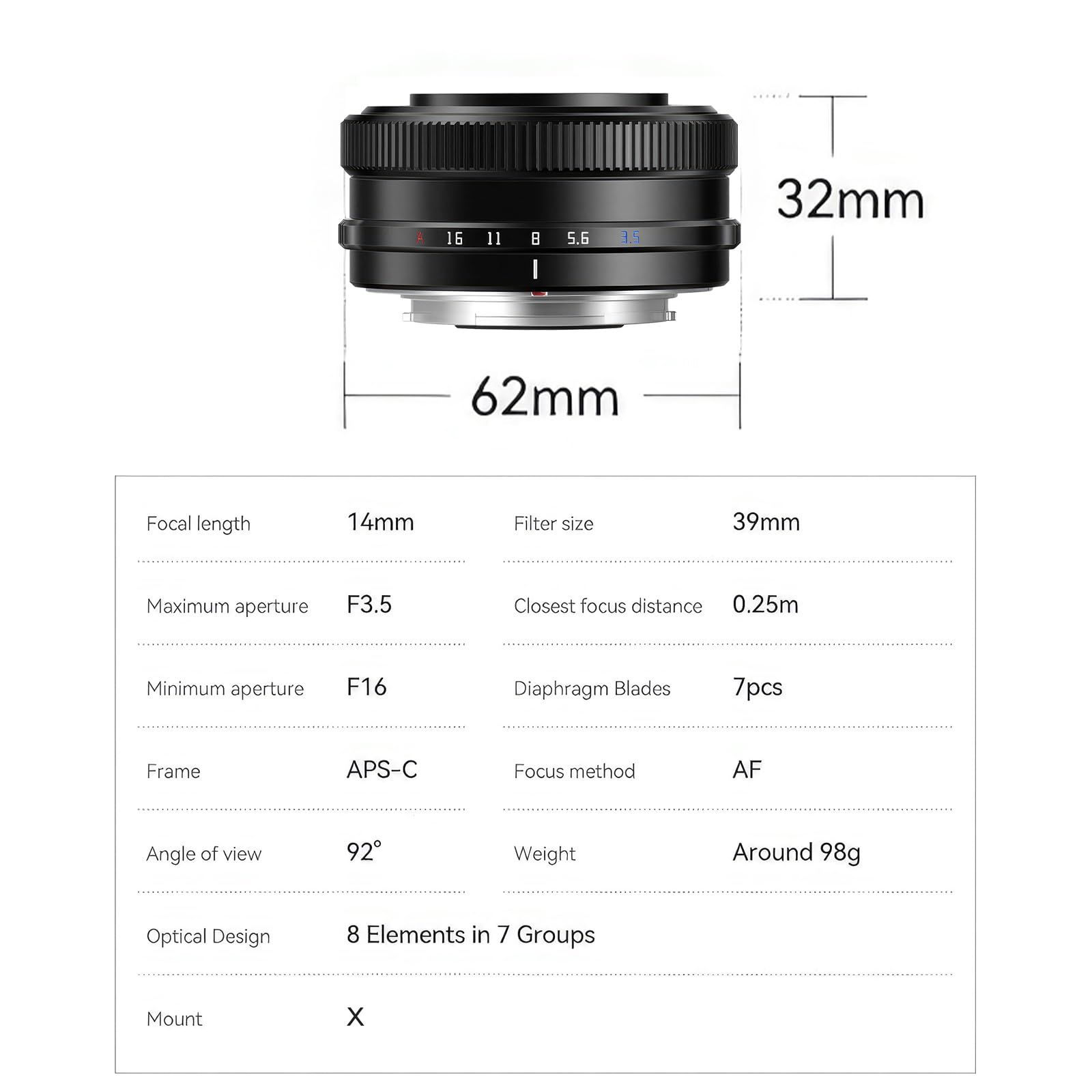 新品 TTArtisan AF 14mm F3.5 パンケーキレンズ 広角レンズ Xマウント APS-C オートフォーカス 軽量 単焦点 Xマウントミラーレスカメラ対応 銘匠光学 新品 TTArtisan AF 14mm F3.5 パンケーキレンズ 広角レンズ Xマウント APS-C オートフォーカス 軽量 単焦点 Xマウントミラーレスカメラ対応 銘匠光学