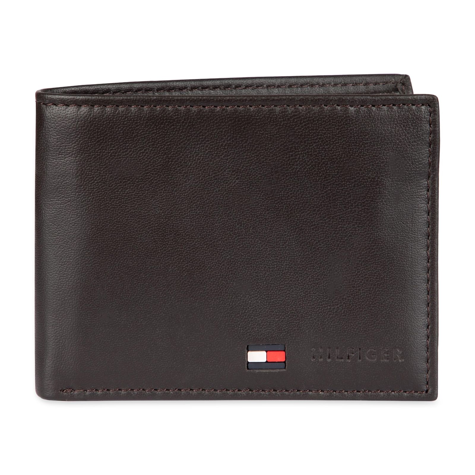 新品 Tommy Hilfiger Men's Leather Wallet - Bifold Trifold Hybrid Flip Pocket Extra Capacity Casual Slim Thin for TravelBrown