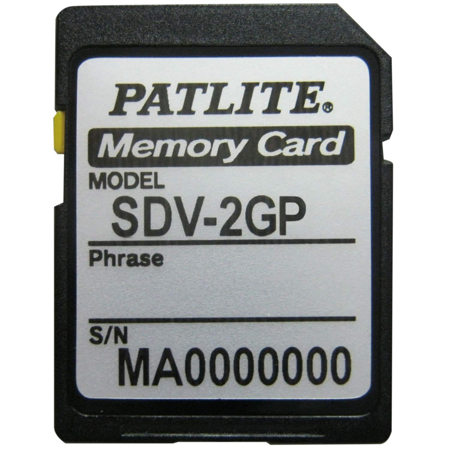 新品 パトライト(PATLITE) パトライト(PATLITE) 製MP3対応製品用SDメモリーカード SDV-2GP メモリ容量 2GB フォーマット(初期化)済み