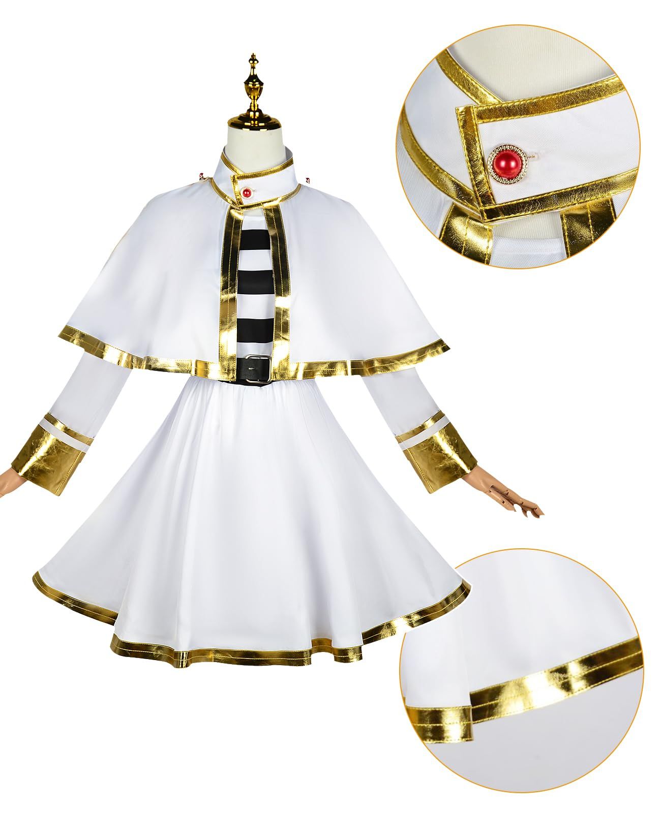 新品 [NOKIJP] フリーレン コスプレ衣装 フェルン コスプレ シュタルク コスプレ衣装 ヒンメル コスプレ 葬送のフリーレン コスプレ 大人用 文化祭 イベント 仮装（フリーレン ドレス ，L）