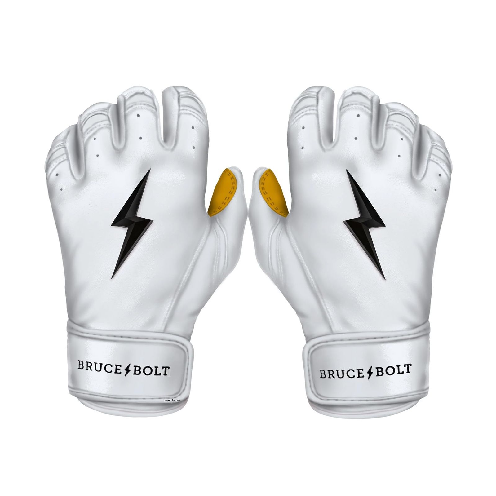新品 BRUCE BOLT バッティンググローブ オリジナルシリーズ ショートカフ ホワイト 野球 グローブ ミディアムサイズ