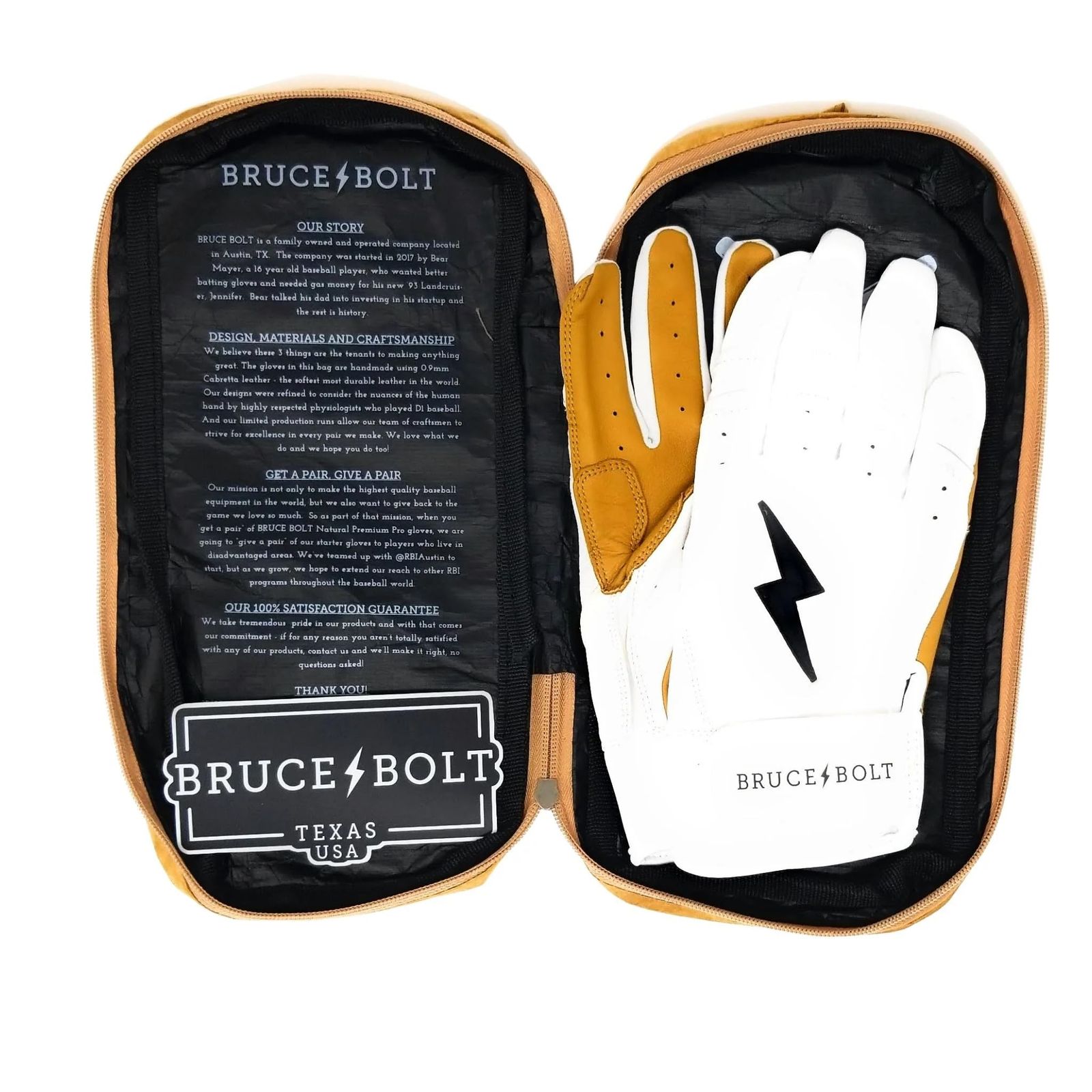 新品 BRUCE BOLT バッティンググローブ オリジナルシリーズ ショートカフ ホワイト 野球 グローブ ミディアムサイズ