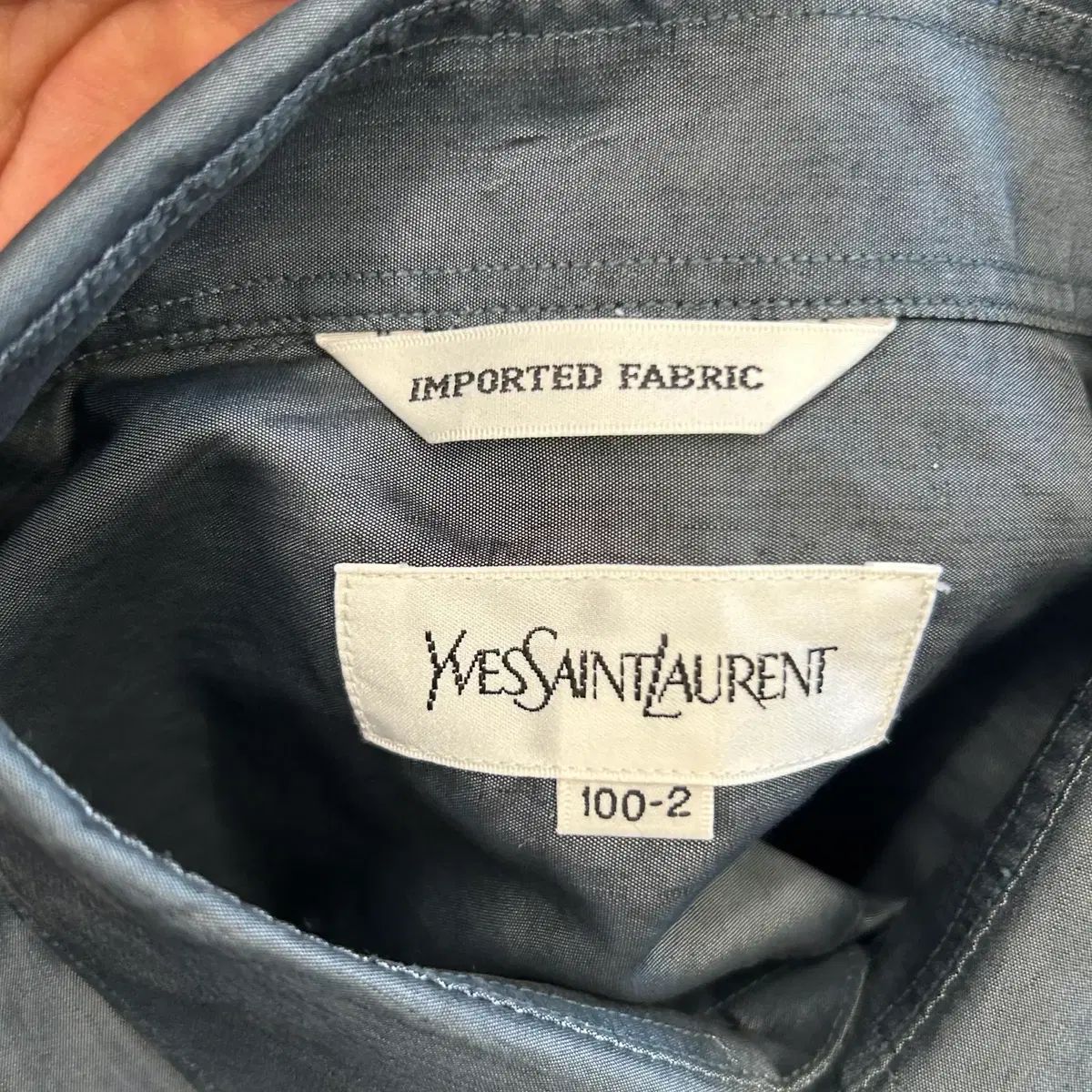イヴ・サンローラン L レーヨン ポリ ブレンド DARK GRAY シャツ