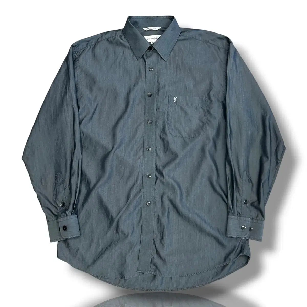 イヴ・サンローラン L レーヨン ポリ ブレンド DARK GRAY シャツ