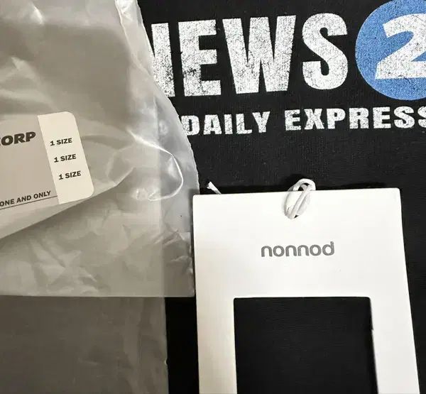 1 ノンノッド ファー パーカリング ニュース 半袖 Tシャツ グレー