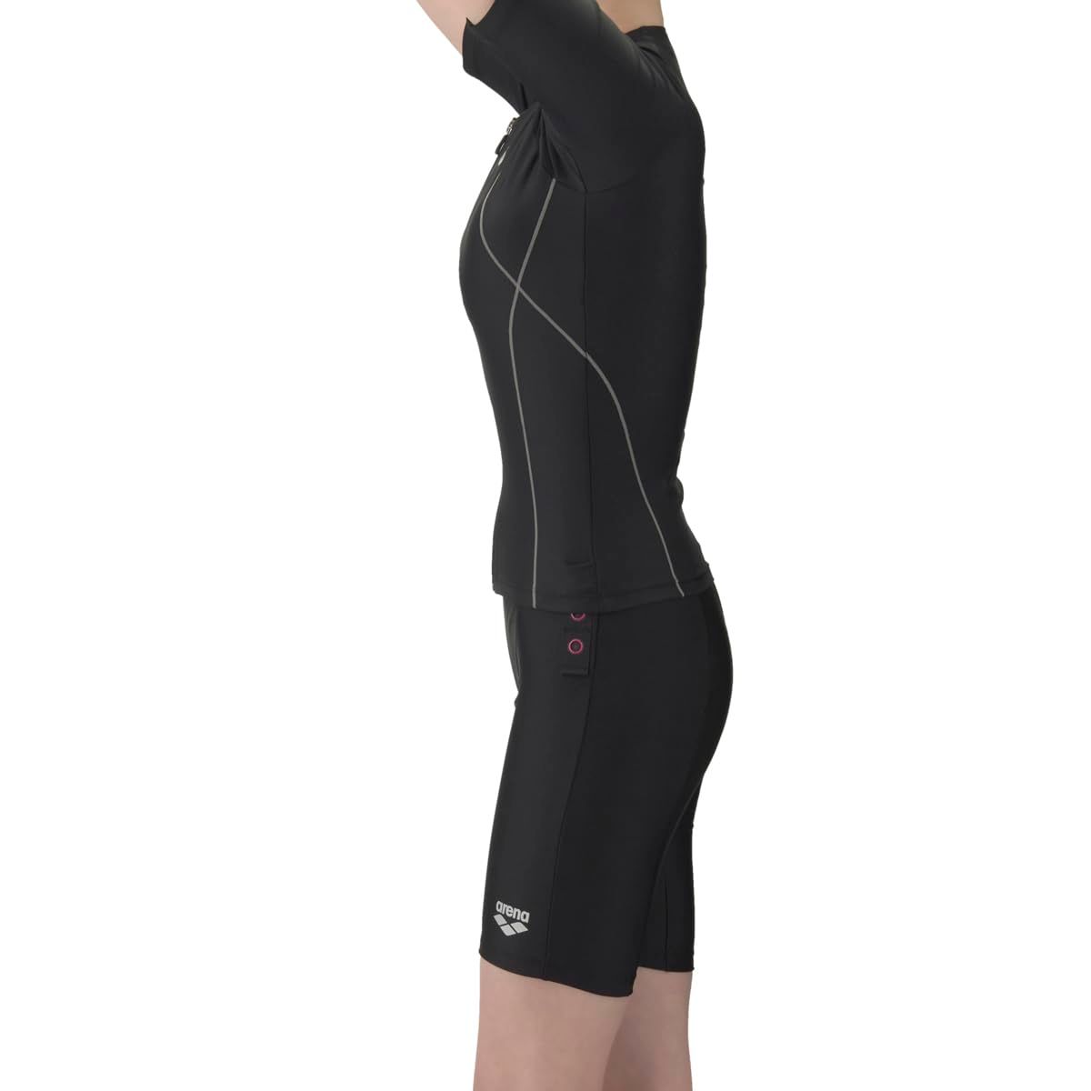 新品 arena(アリーナ) フィットネス水着 レディース 【すらっとセパ】 Oサイズ 水泳 スイミング セパレート 差し込みパッド カバーバック アクアビクス 水中ウォーキング AS6SWF48L