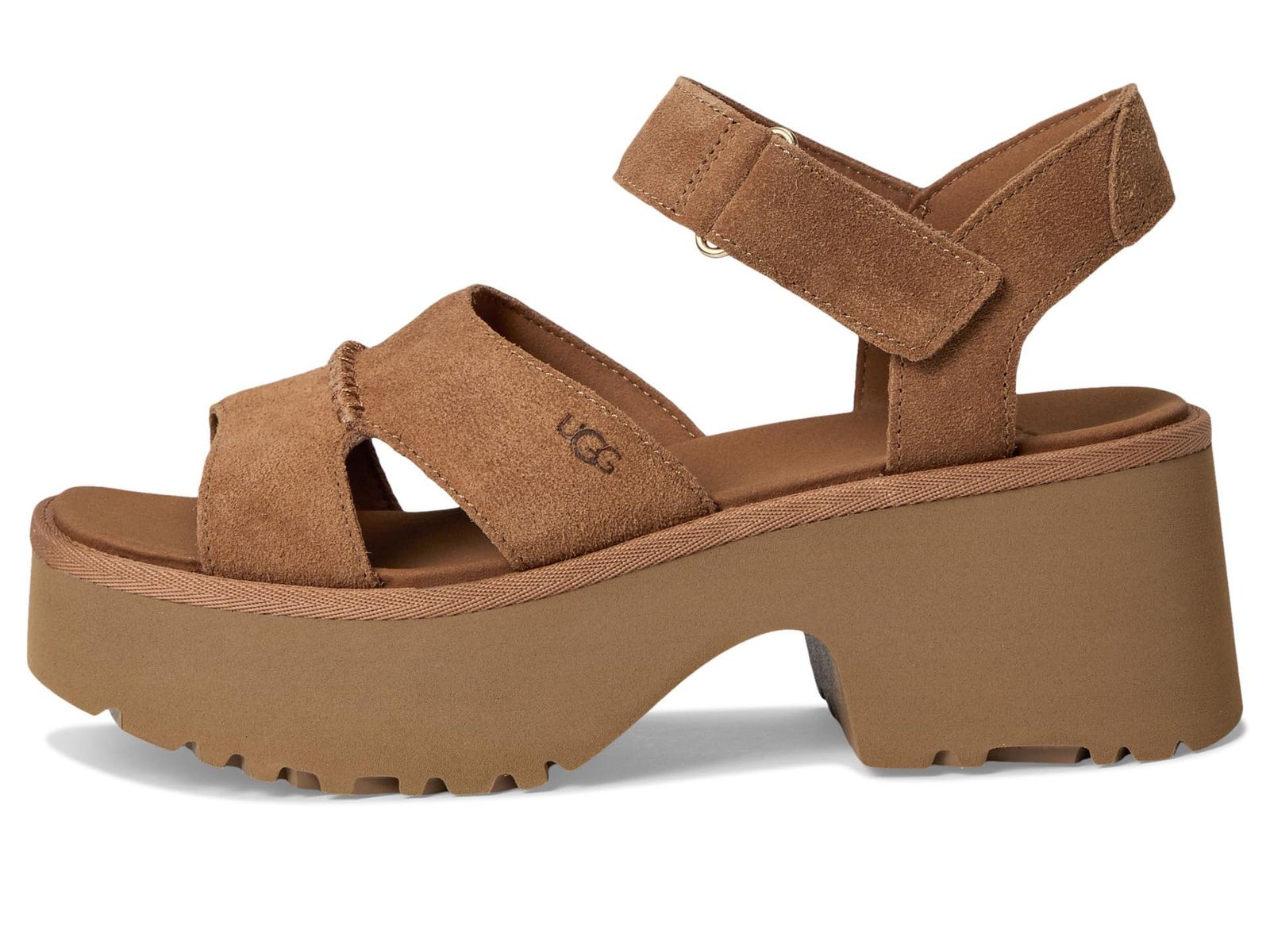 新品 UGGレディースニューハイツアンクルストラップサンダル チェスナット 25.0 cm 新品 UGGレディースニューハイツアンクルストラップサンダル チェスナット 25.0 cm