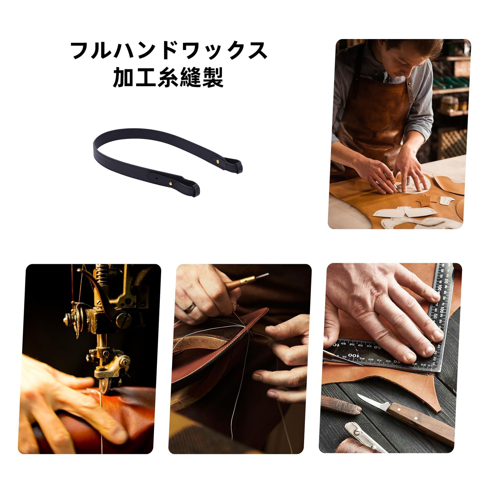 新品 [DGAZ] 採用トリヨンクレマンスTC leather 交換用 ショルダーストラップ 片肩脇バッグ/斜め掛け 用交換 DIYストラップ 適用Picotin/Lindy/Evelyne ショルダーベルト (黒/ブラック、幅3.7cm*長さ70cm、金スタ