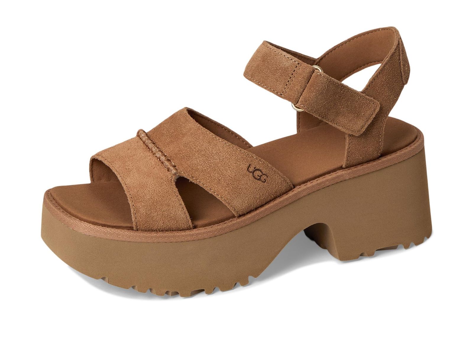 新品 UGGレディースニューハイツアンクルストラップサンダル チェスナット 25.0 cm 新品 UGGレディースニューハイツアンクルストラップサンダル チェスナット 25.0 cm