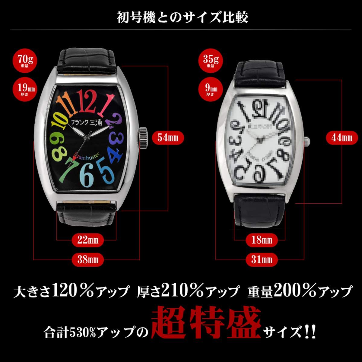 新品 [フランク三浦]FRANKMIURA 腕時計 六号機 マグナム 革ベルト ホワイト FM06K-W メンズ