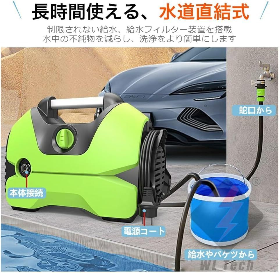 新品 AUAU 高圧洗浄機 ハンディ コンパクト 最大許容圧力18MPa 家庭用 高圧洗浄機 水道接続式 自吸両用AC110V 東西日本兼用 1200W 高圧ホース10m+水道ホース1.8m付 外壁掃除 持ち運び便利 低騒音 ベランダ 窓 網戸 ホースリール