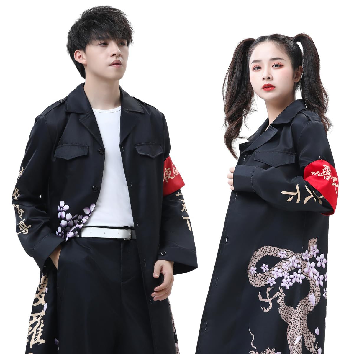 新品 [SYRHSYB] 天下無敵 特攻服 コスプレ 制服 演出服 パーティー衣装 クリスマス ハロウィン 祝日贈り物 祭り 男女兼用(ブラックM)