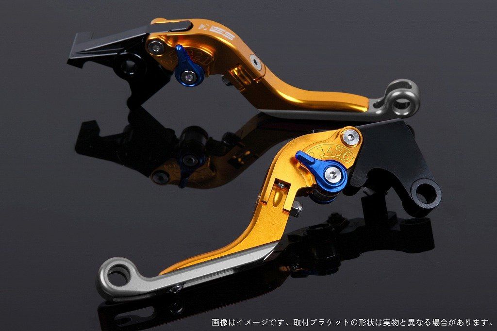 新品 SSK スピードラ アジャストレバーセット 可倒延長式 レバー本体カラー:ゴールド アジャスターカラー:ブルー エクステンションカラー:チタン SUZUKI GSX-S125/GSX-R125 2017-2019