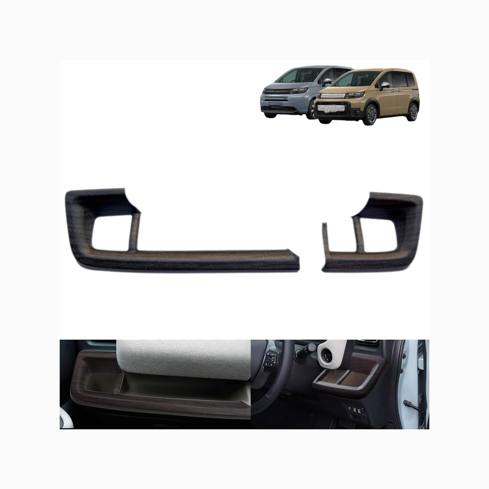 新品 DodoxDIY 新型 フリード GT系 GT1/2/3/4/5/6/7/8 車種専用 カスタム パーツ アクセサリー センターコンソールドリンクカップホルダー ガーニッシュ カバー 内装 インテリアパネル 木目調グレー