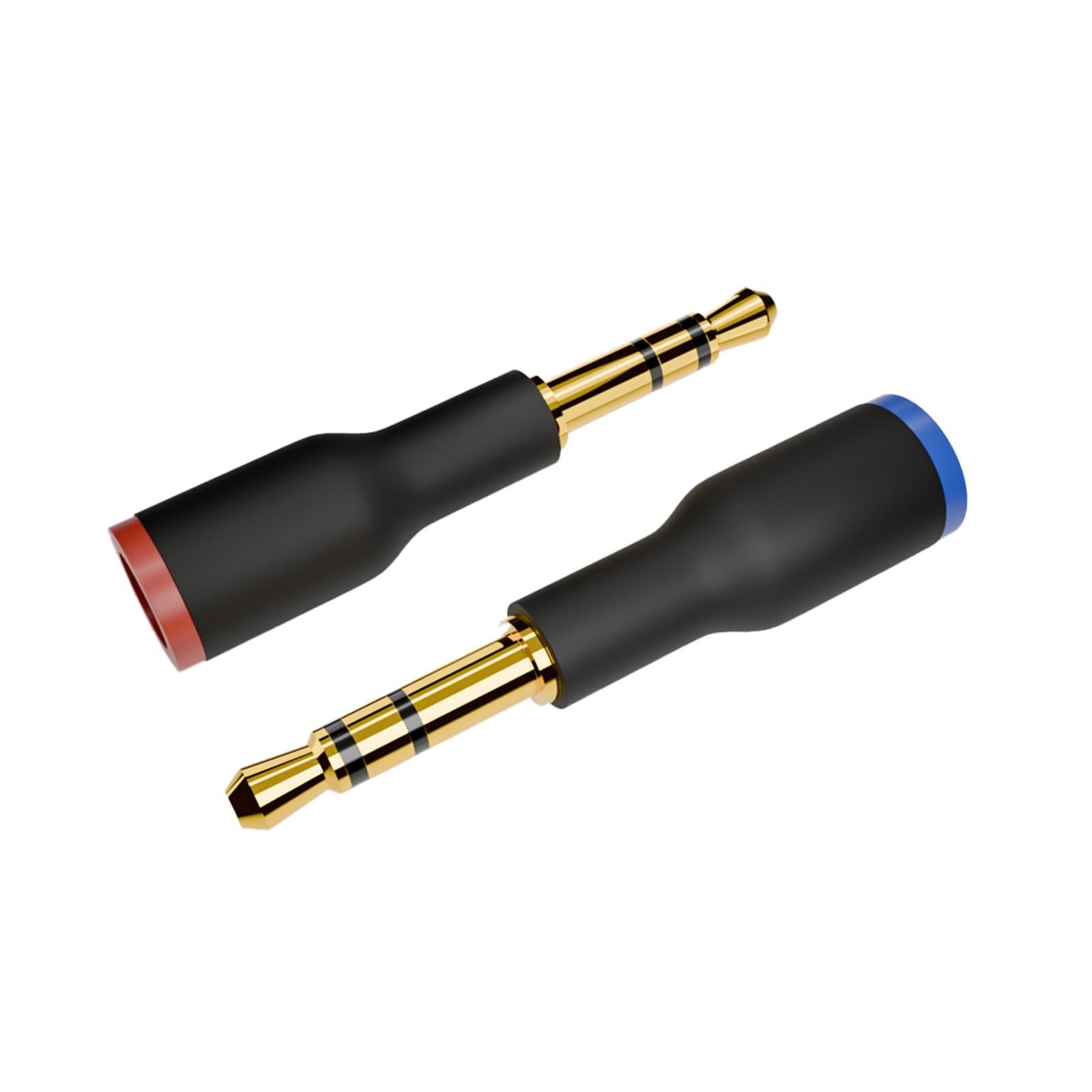 新品 cooyin 3.5mm HD800 変換 変換コネクタ イヤホンジャック 変換 両端3.5mm（オス）- HD800（メス） HE4XX・HE-350・HE1000に適合 音質劣化なし簡潔 精緻 線材テスト作業用 ミニタイプ 2個セット ブラック