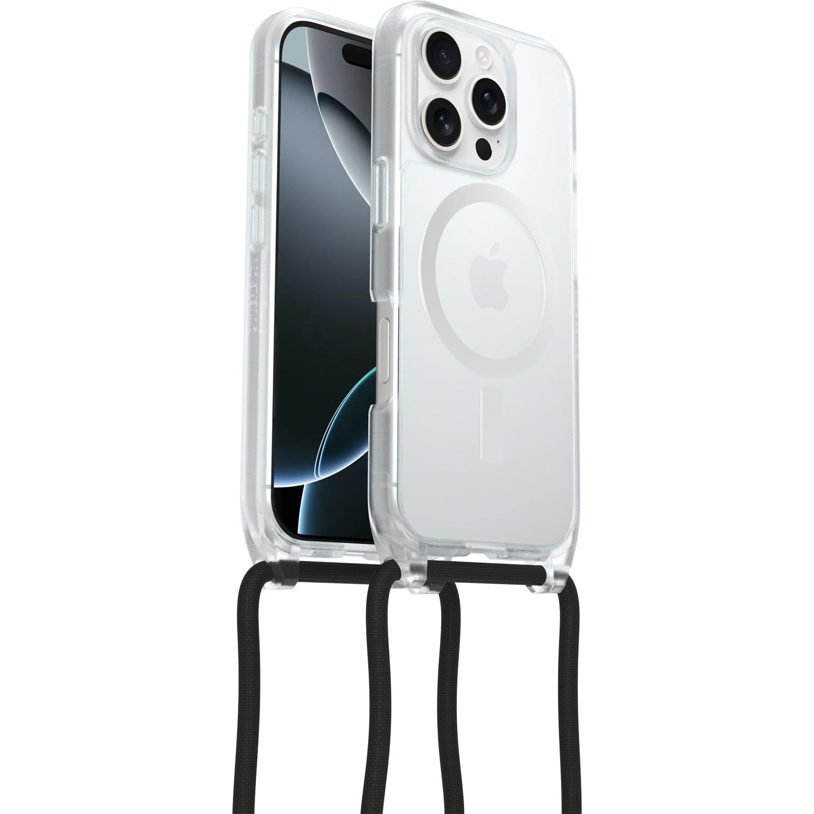 新品 【OtterBox】全米No1ブランド 薄型 軍事規格の試験クリア iPhone 16 Pro用 耐衝撃 衝撃吸収 米軍MIL規格 Magsafe対応ケース React Necklace 首掛け ストラップ クリア 【国内正規品】 〔オッターボックス〕