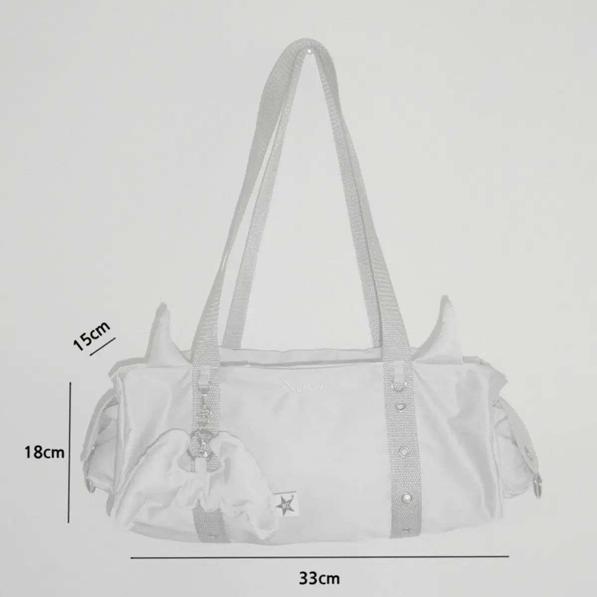 ヌエットバッグ Nuyet Devil round boston bag グレー