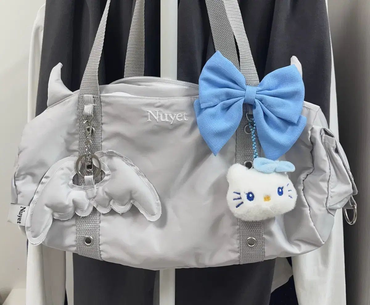 ヌエット バッグ Nuyet デビル ラウンド ボストン バッグ グレー