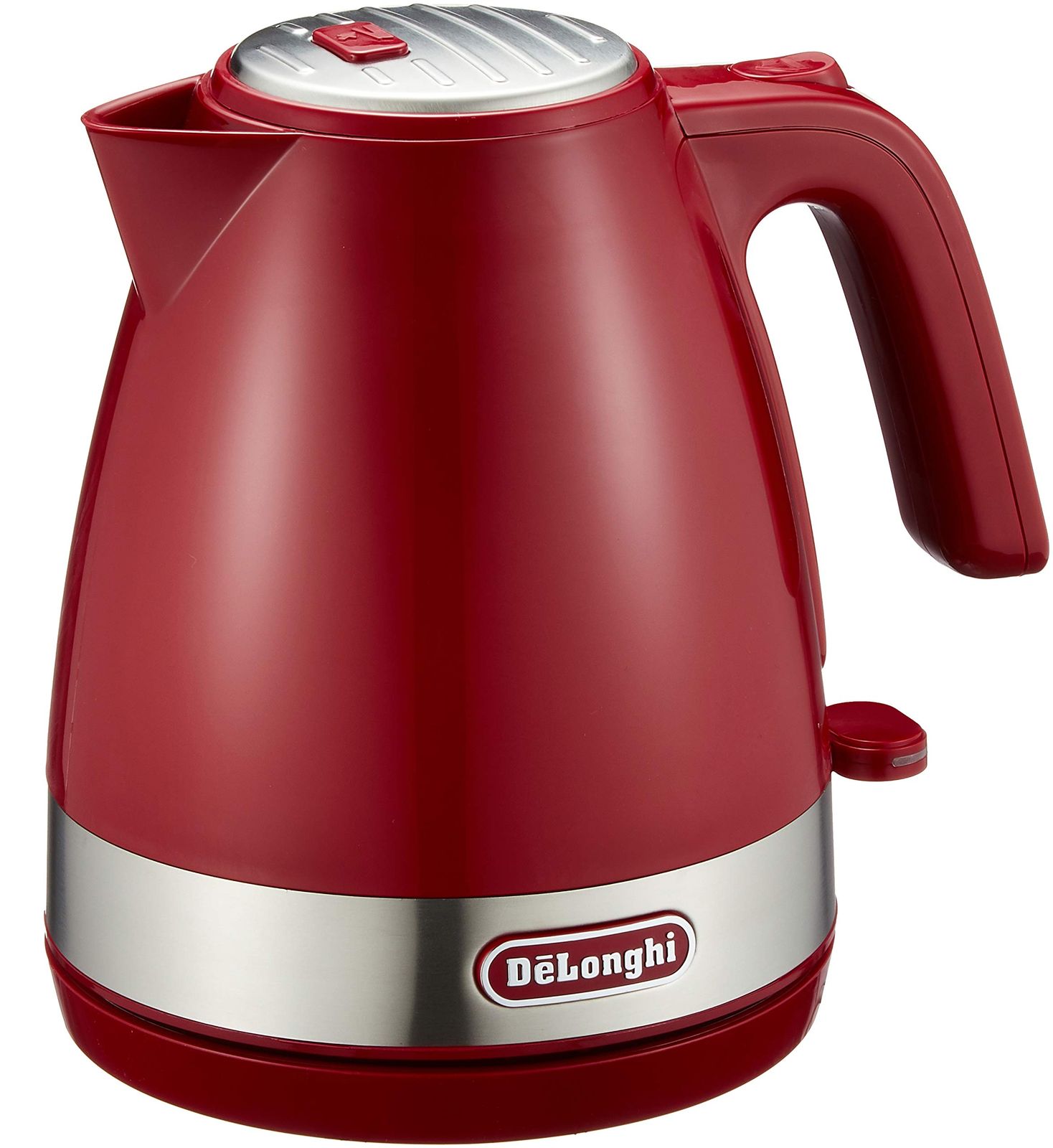 DeLonghi(デロンギ) De'Longhi電気ケトル アクティブ シリーズ イタリアンデザイン 1.0L ワンプッシュオープン 異物混入防止フィルタ 見やすい水量計 電源コードホルダー [パッションレッド] ファミリー登録で3年保証＊m 4590a8a4