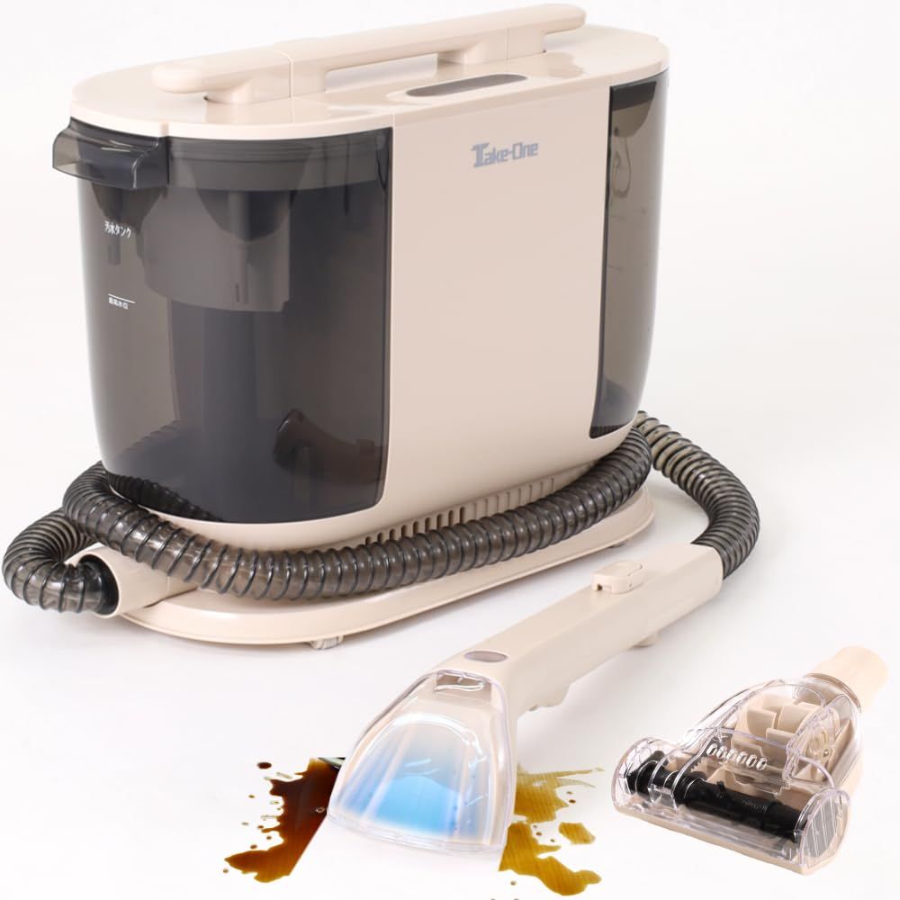 life_mart カーペットクリーナー 強力吸引 電解水 ブロワー機能付き 乾湿両用 掃除機 お湯対応 自動セルフクリーニング 大容量タンク ダニ取りブラシ付 吸引 乾燥 両用クリーナーY