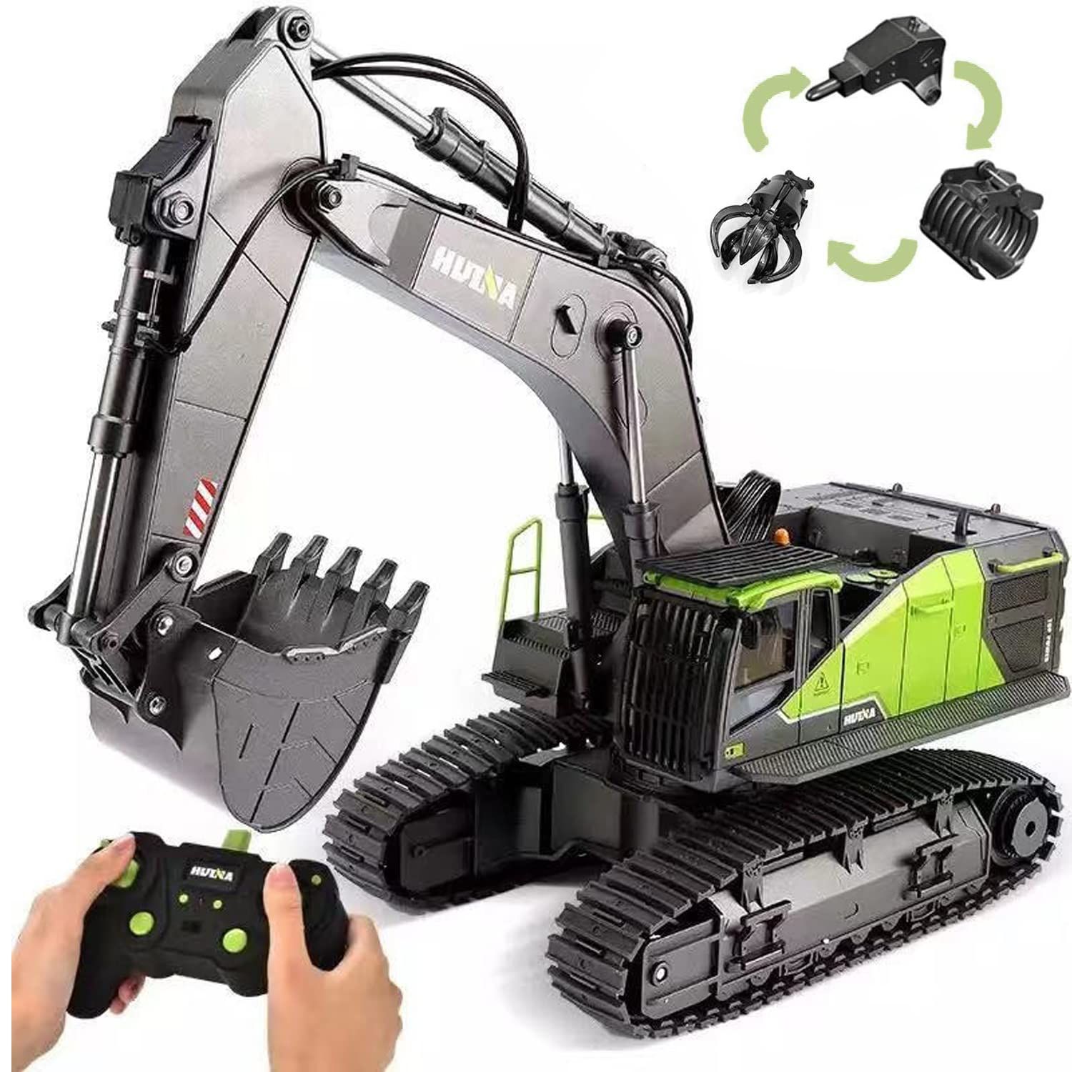 新品 億騰 ショベルカー ラジコン 令和二年9月最新型 合金版 RCショベルカー ラジコン 掘削機 2.4GHz無線 22CHパワーショベル 旋回 LEDライト搭載 ミニチュア 建機 おもちゃ 砂浜 砂場用 (パーツ付きセット)