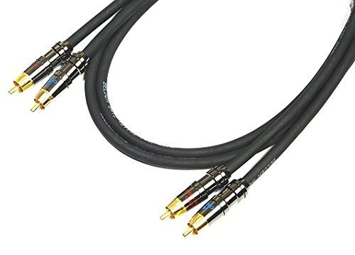 新品 ベルデンBELDEN 8412-BLACK 黒 RCAケーブル プラグ付 3.0ft(92cm)【赤青ペア】
