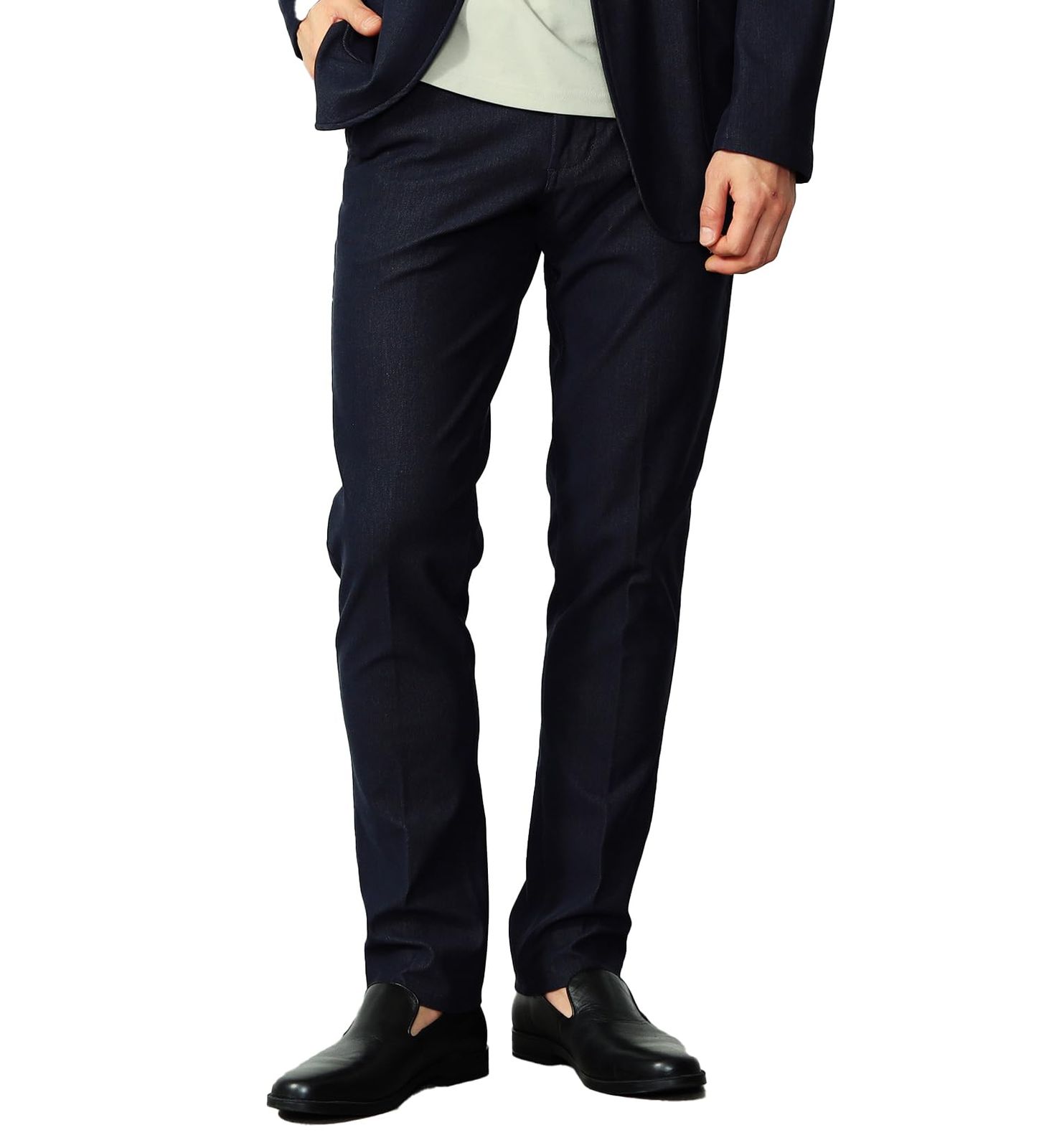 新品 EDWIN(エドウィン) パンツ デニスラ スリムテーパード スラックス デニムパンツ ビジネスカジュアル 洗える メンズ インディゴブルー W29