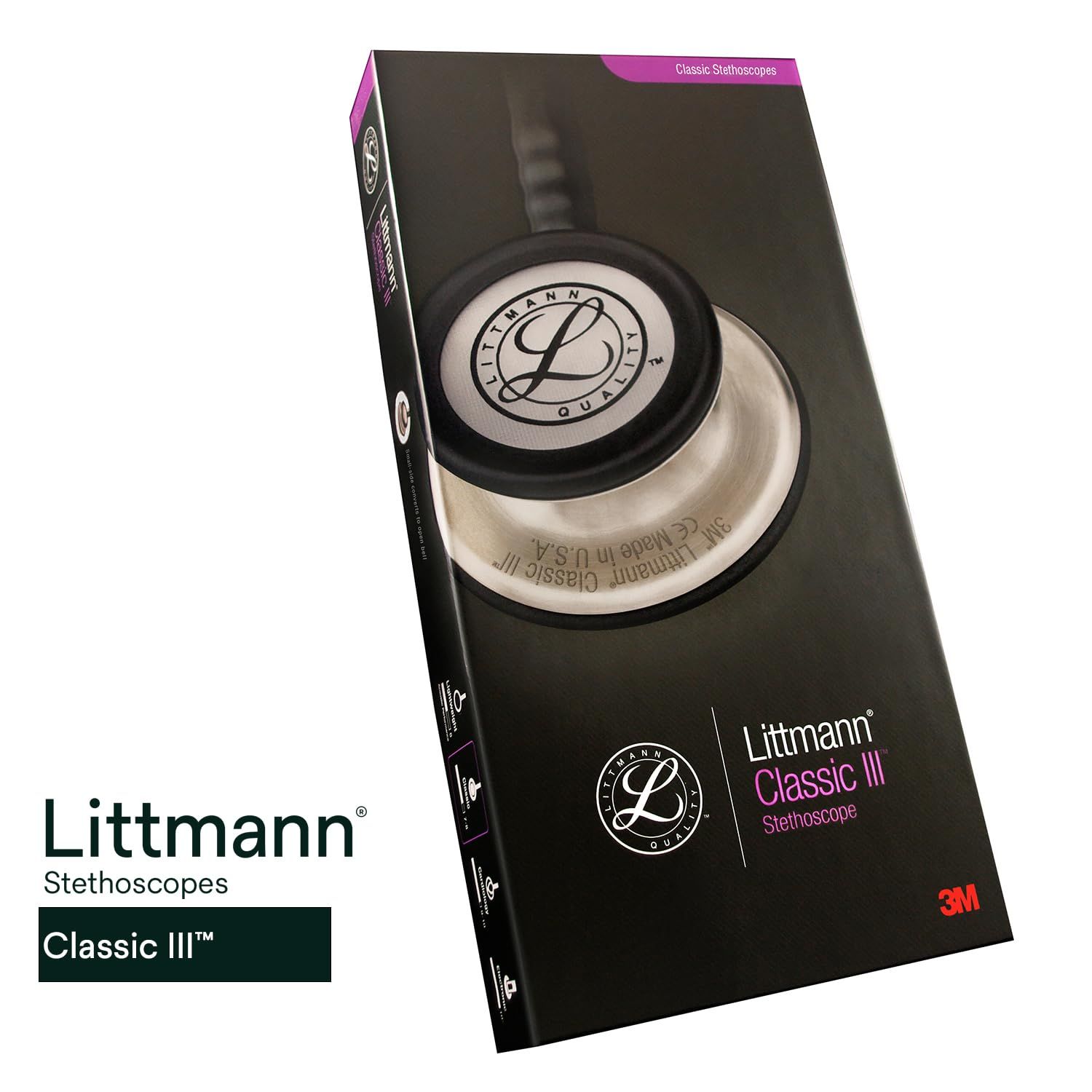新品 リットマン 聴診器 クラシックIII 5811(ブラック・スモークE
