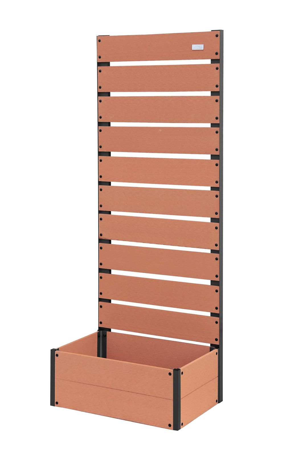 新品 リビングアウト(Living Out) 人工木目隠しプランターフェンス 幅72ｘ高さ150㎝ ブラウン WPC 屋外 花壇 ガーデニング おしゃれ お庭