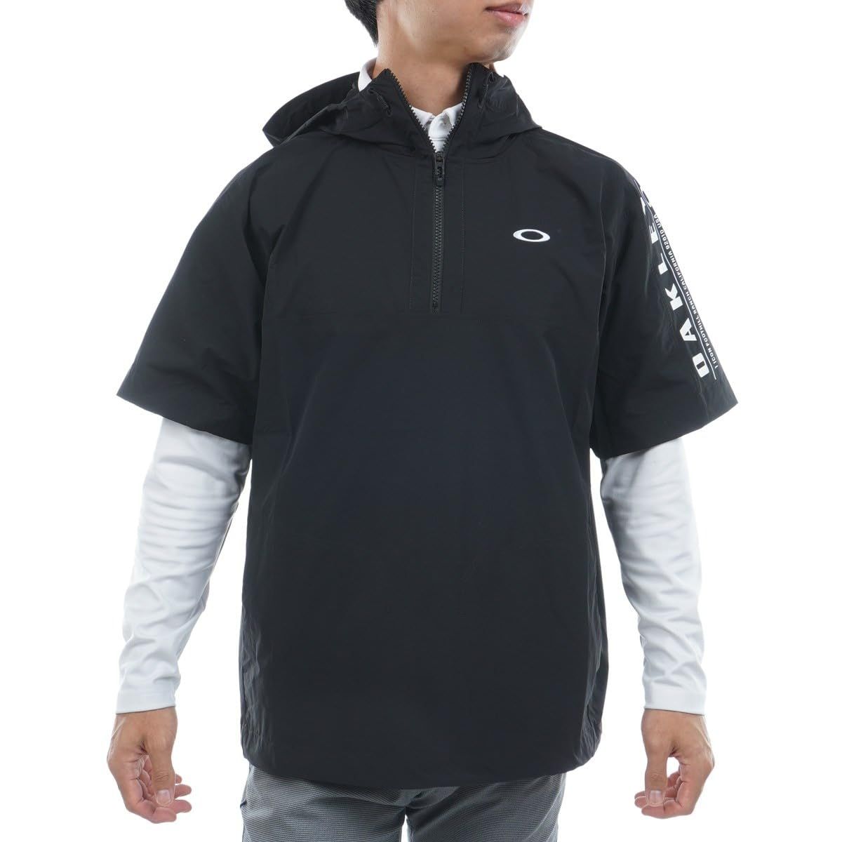 新品 Oakley (オークリー) ジャケット FOA408278 HOODIE JACKET US M サイズ (日本 L サイズ相当) SS メンズ BLACKOUT ストレッチ 軽量 プルオーバー フーディー 9,312円
