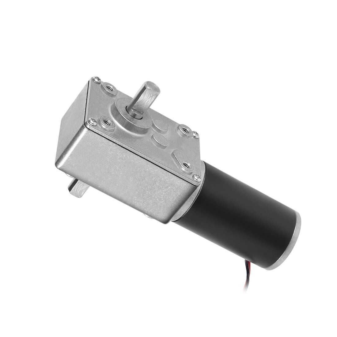 新品 uxcell DCギヤードモータ ウォームギア ダブルシャフトモーター DC 12V 10RPM 高トルク