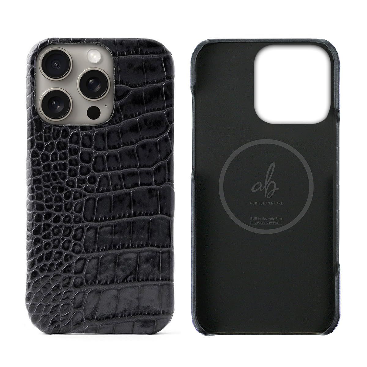 新品 ABBI SIGNATURE iPhone 16 Pro ケース 日本製 イタリアン本革 LIPARI バックカバー MagSafe対応 [ ベジタブルタンニンレザー ハンドメイド 薄型 ミニマルデザイン ワイヤレス充電 ] アイフォンケース 背面カバー