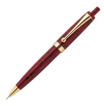 新品 ★大西製作所 アセテート ノック式シャープペン★ (唐紅)