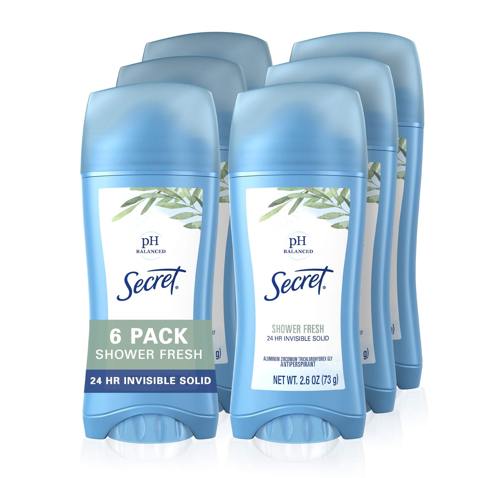 新品 Secret Original Shower Fresh Scent Women's Invisible Solid Ph Balanced Antiperspirant & Deodorant 2.6 Oz (Pack of 6) by Secret